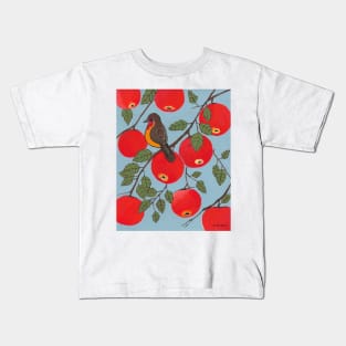 APPLE Tree Bird Artwork Kids T-Shirt